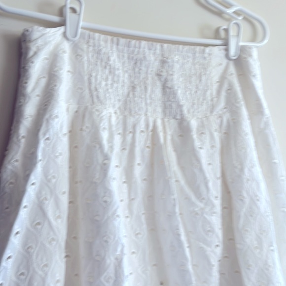 Anthropologie Maeve Vanderbilt Eyelet Skirt White size 8 - Picture 6 of 6